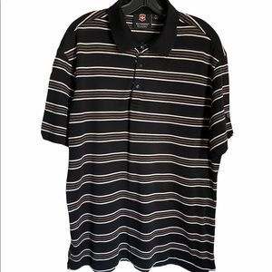 VICTORINOX STRIPED SHORT SLEEVE POLO